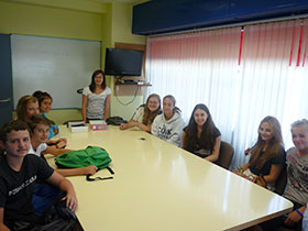 Salamanca Studenten in ihrer Klasse